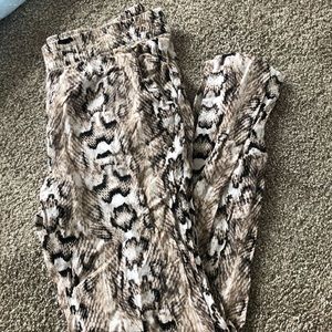 H$M snakeskin fitted pants